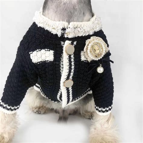 chanel dog sweater|coco chanel dog accessories.